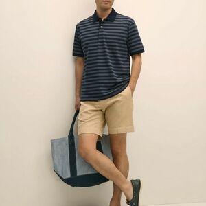 Classic Navy Striped Polo Shirt for Men